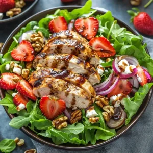 Strawberry Balsamic Chicken Salad