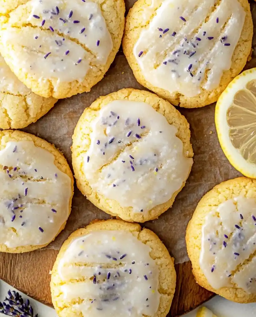 Lemon Lavender Cookies close up