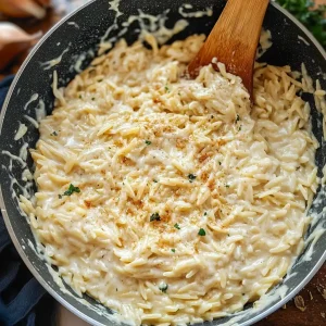 Creamy Garlic Parmesan Orzo