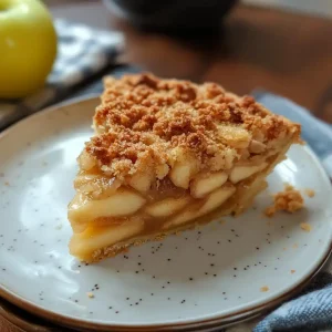 slice of a homemade dutch apple pie