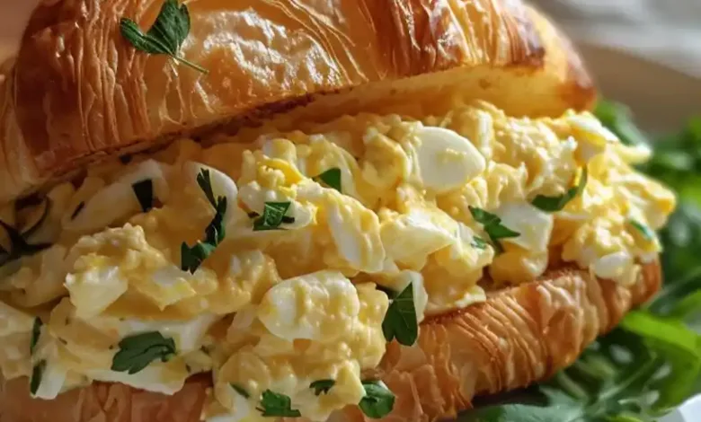 Egg Salad Croissant Sandwich