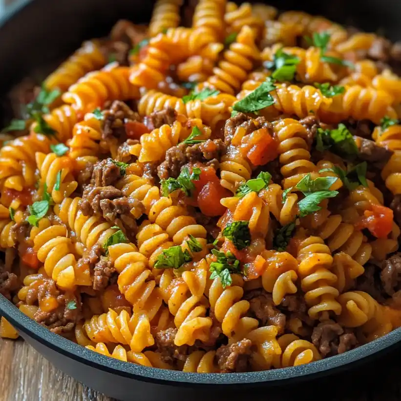 One Pot Beef Taco Pasta