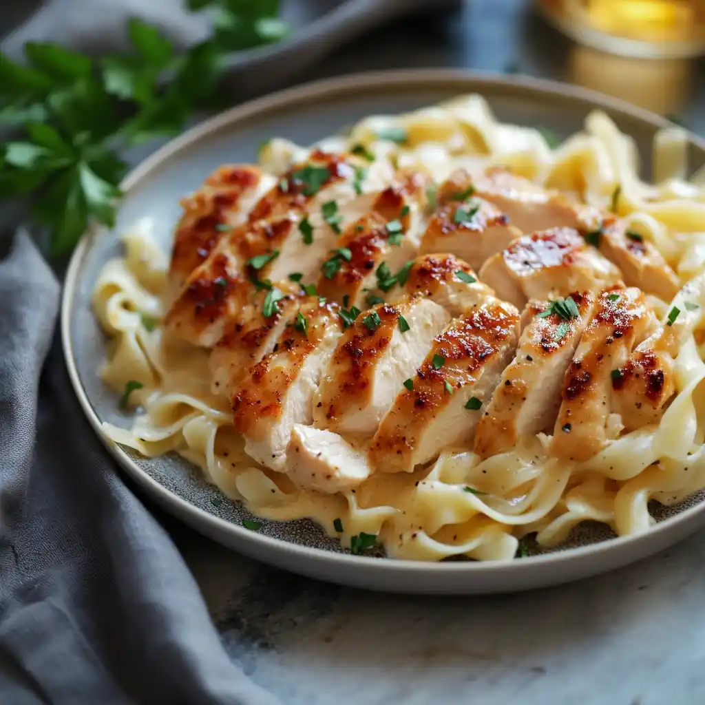 chicken with buttered noodles