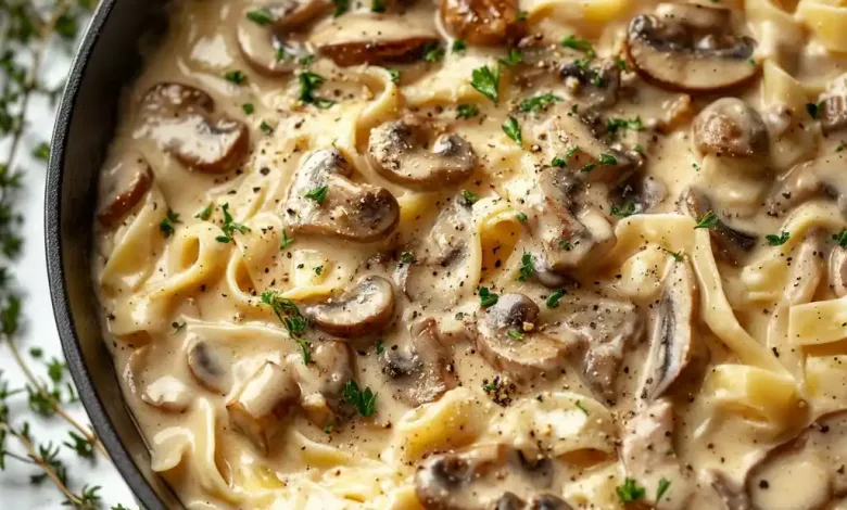 Creamy Mushroom Stroganoff Pasta Creamy Mushroom Stroganoff Pasta
