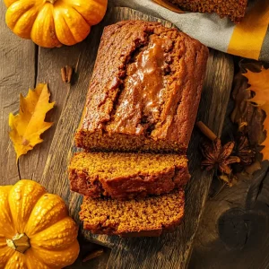 pumpkin bread from a top view