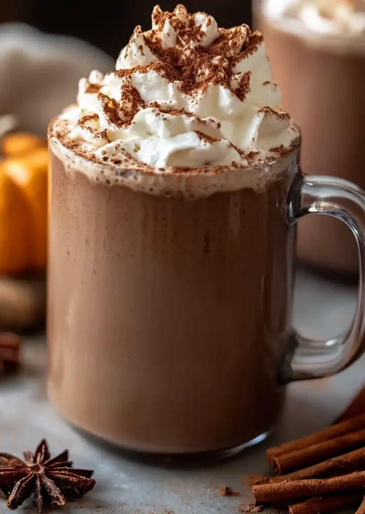 close up Pumpkin Spice Hot Chocolate