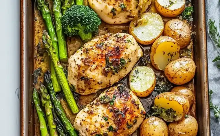 Sheet Pan Garlic Butter Chicken and Veggies Sheet Pan Garlic Butter Chicken and Veggies