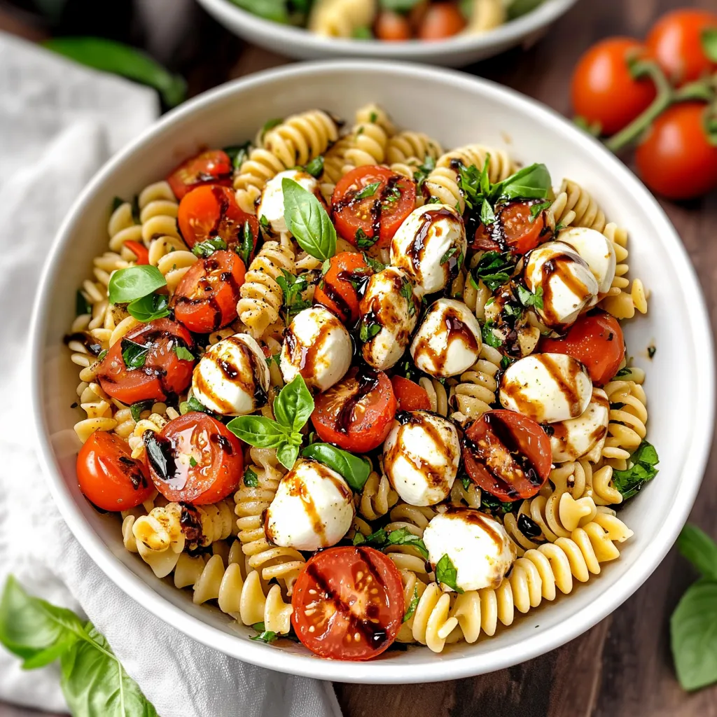 Caprese Pasta Salad with Balsamic Glaze