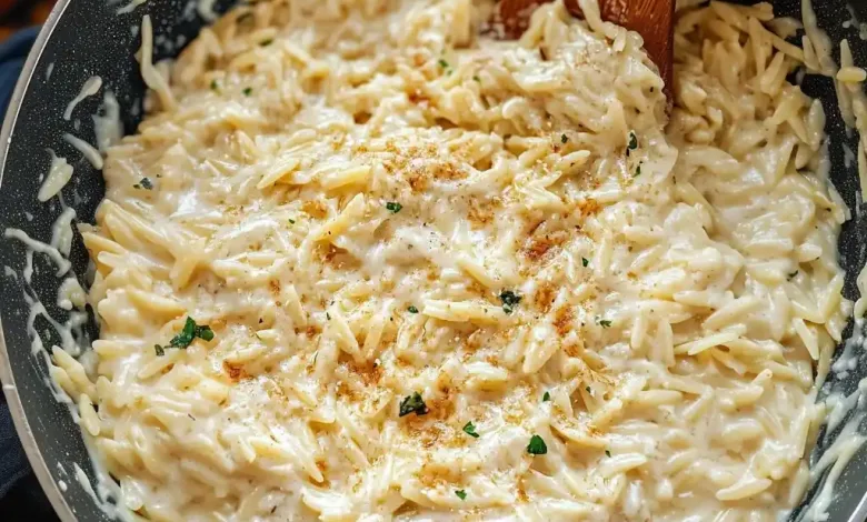 Creamy Garlic Parmesan Orzo (25-Minutes) Creamy Garlic Parmesan Orzo (25-Minutes)