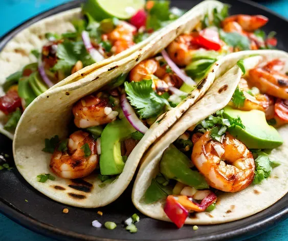 Grilled Shrimp Tacos with Avocado Salsa Grilled Shrimp Tacos with Avocado Salsa