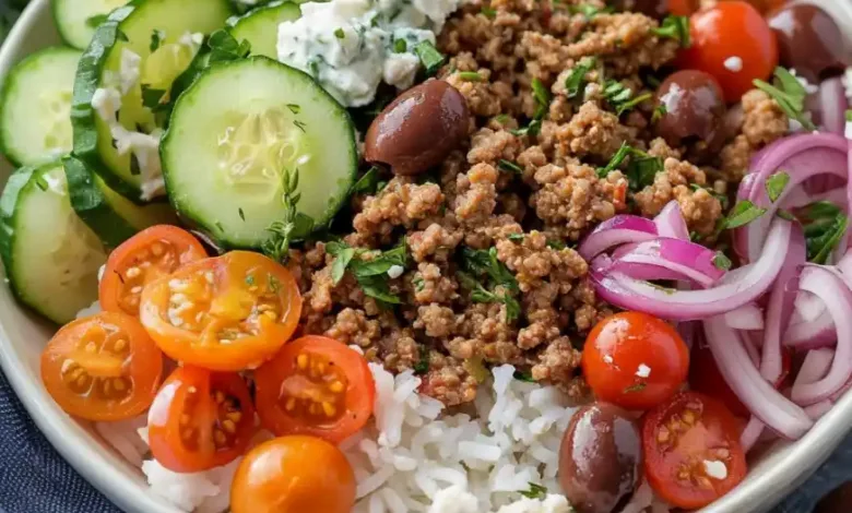 Wholesome Greek Floor Turkey Rice Bowl (25-Minutes) Wholesome Greek Floor Turkey Rice Bowl (25-Minutes)