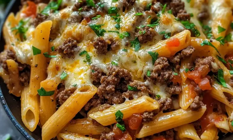 Philly Cheesesteak Pasta Skillet (Fast & Straightforward) Philly Cheesesteak Pasta Skillet (Fast & Straightforward)