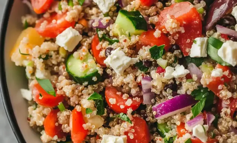 Zesty Mediterranean Quinoa Salad with Feta Zesty Mediterranean Quinoa Salad with Feta