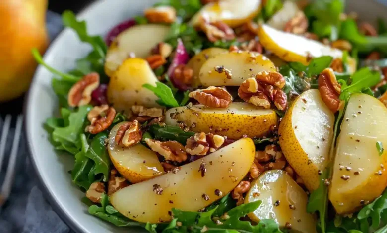 Zesty Pear Walnut Salad Recipe Zesty Pear Walnut Salad Recipe