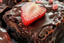Chocolate Covered Strawberry Brownies