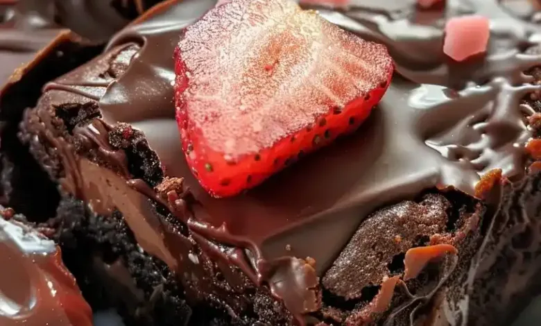 Chocolate Covered Strawberry Brownies Chocolate Covered Strawberry Brownies