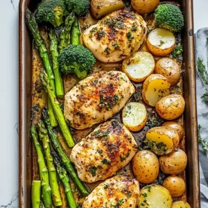 Sheet Pan Garlic Butter Chicken and Veggies