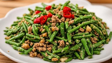 Chinese Green Beans and Ground Beef