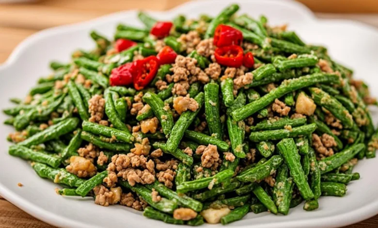 Chinese Green Beans and Ground Beef