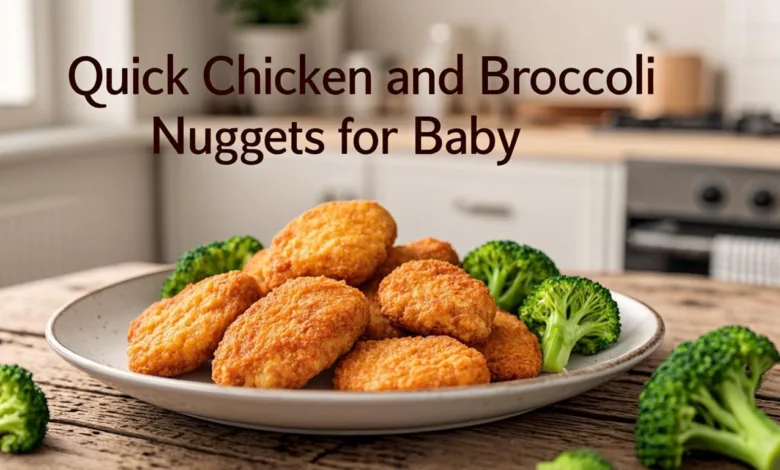 Quick Chicken and Broccoli Nuggets for Baby