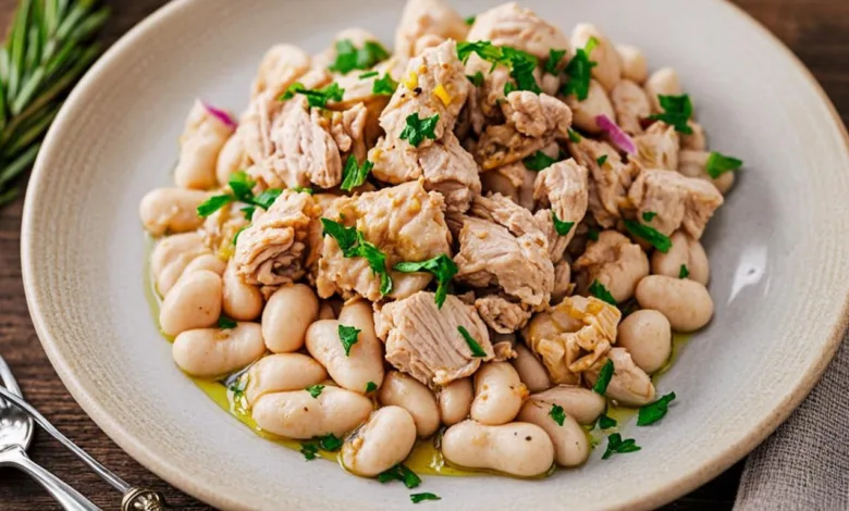 Tuna and White Bean Salad with a Lemon Vinaigrette