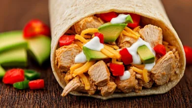 Chicken Avocado Ranch Burritos