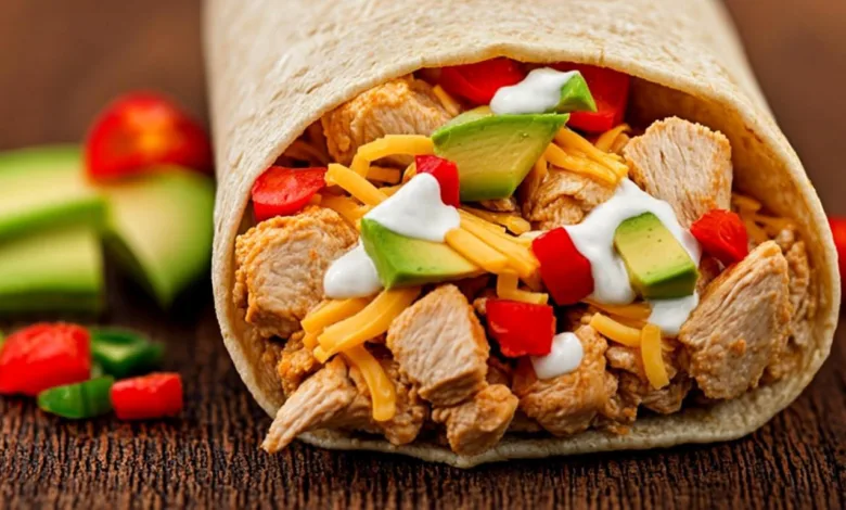 Chicken Avocado Ranch Burritos