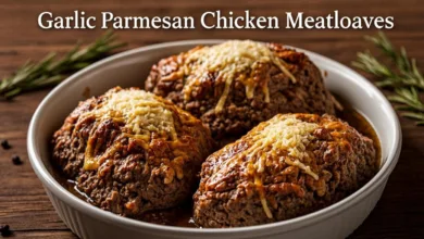 Garlic Parmesan Chicken Meatloaves