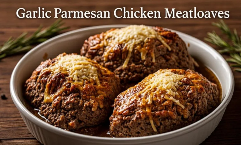 Garlic Parmesan Chicken Meatloaves