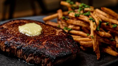 Truffle Butter Steak with Chimichurri Fries