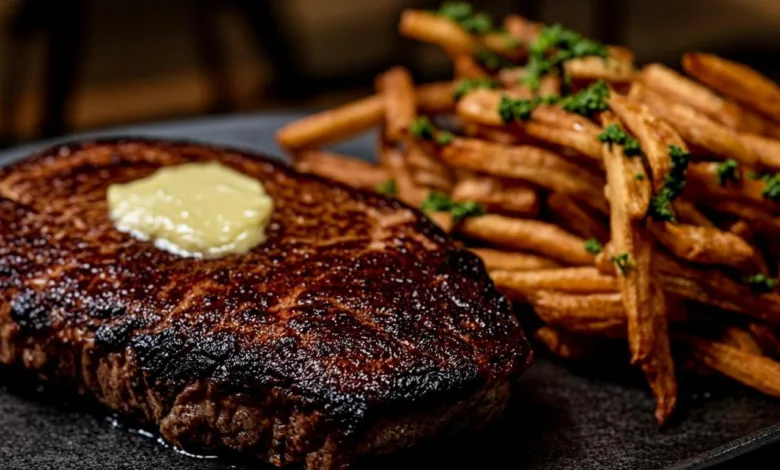 Truffle Butter Steak with Chimichurri Fries