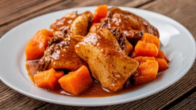One-Pan Honey Garlic Chicken and Sweet Potato