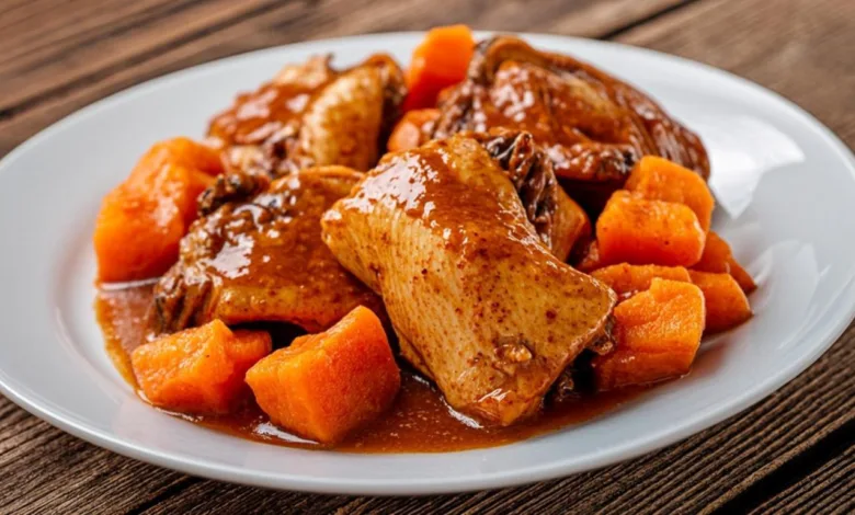 One-Pan Honey Garlic Chicken and Sweet Potato