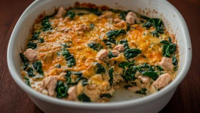 Chicken and Spinach Casserole with Cream Cheese
