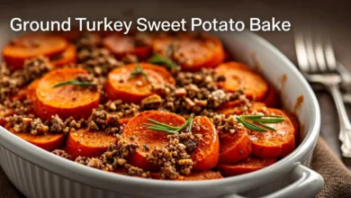 Ground Turkey Sweet Potato Bake