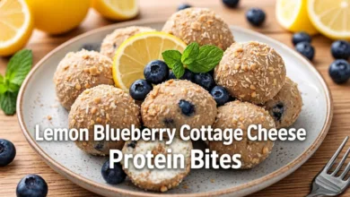 Lemon Blueberry Cottage Cheese Protein Bites