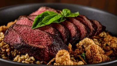 Roasted Cauliflower Beef Bowl