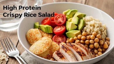 Easy High Protein Crispy Rice Salad