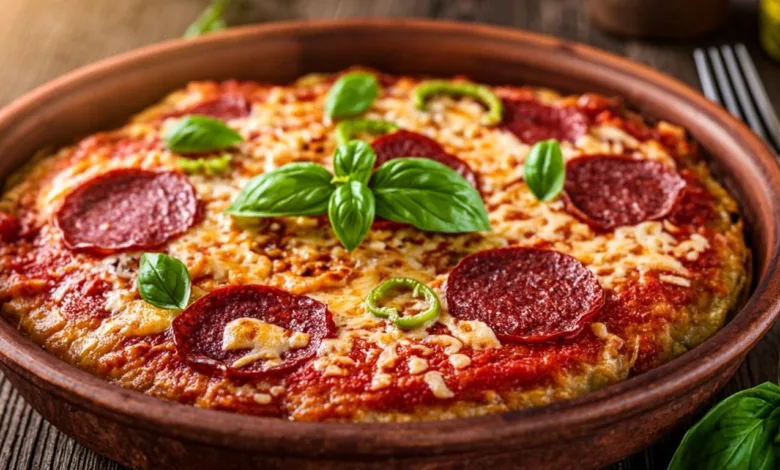 Low Carb Crustless Pizza Bowl