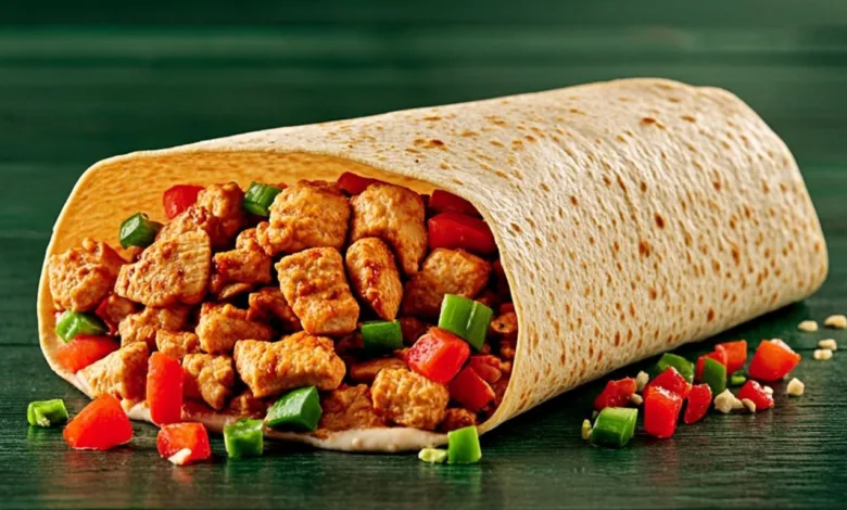 Chicken Bell Pepper Ranch Burritos