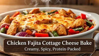 Chicken Fajita Cottage Cheese Bake – Creamy, Spicy, Protein-Packed