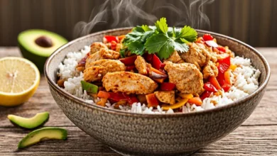 Chicken Fajita Rice Bowls