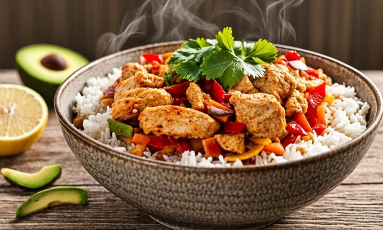 Chicken Fajita Rice Bowls