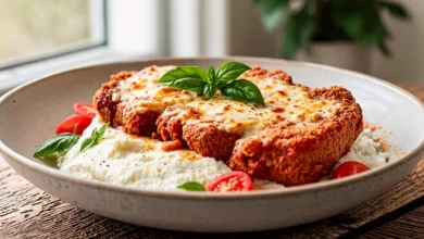 High Protein Chicken Parm Cottage Cheese Bowl