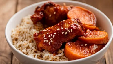 Chicken and Sweet Potato Rice Bowl