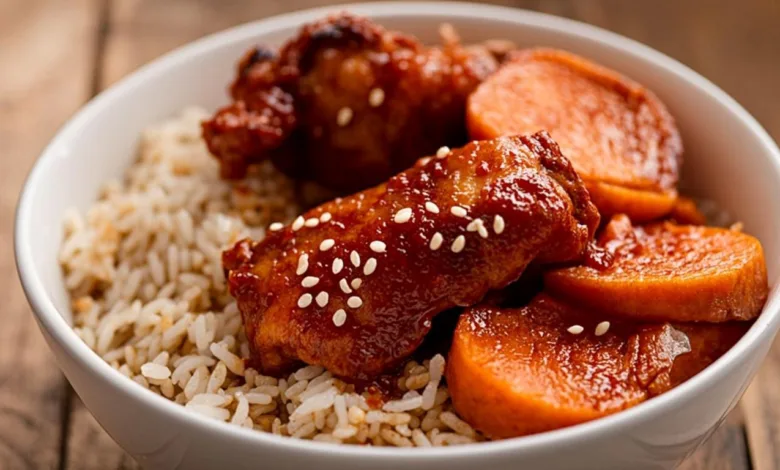 Chicken and Sweet Potato Rice Bowl