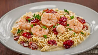 Creamy Prawn Orzo with Sun-Dried Tomatoes Creamy Prawn Orzo with Sun-Dried Tomatoes