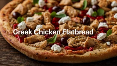 Greek Chicken Flatbread