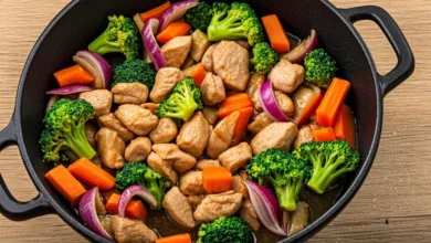 Healthy Chicken Stir Fry Skillet