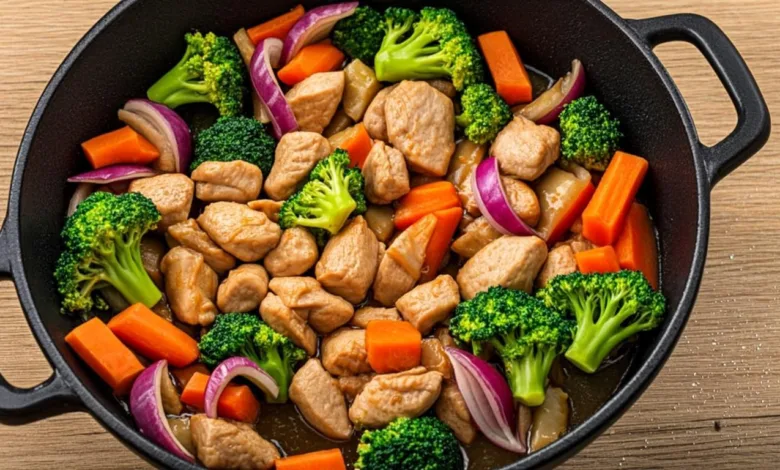 Healthy Chicken Stir Fry Skillet